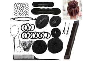 ‎DILARA Frisurenhilfe Set mit Bedienungsanleitung - Einfache Frisuren zum Selbermachen - Frisur Hilfe Set für lange Haare mit Zubehör - Haar Styling Set (schwarz)