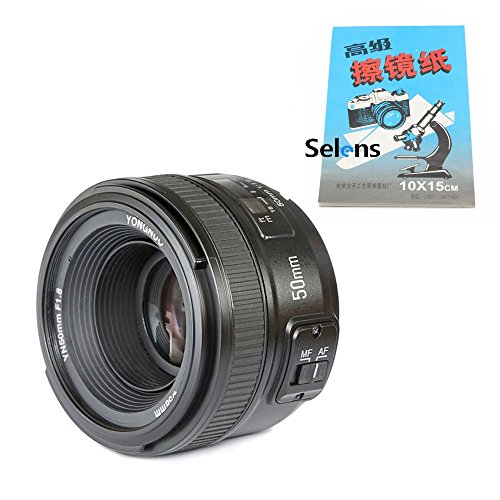 Yongnuo YN50MM F1,8 Lente Objetivo (Apertura F/1,8) Para Nikon DSLR Cámara Fotografía, Enfoque Automático de Gran Apertura y Selens Papel de la Lente
