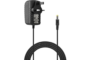 Azlanway 9V Power Supply Charger DC Adapter 9V 2A Universal AC to DC 100V-240V Transformer, compatible with keyboards, guitar pedals, label makers, radios