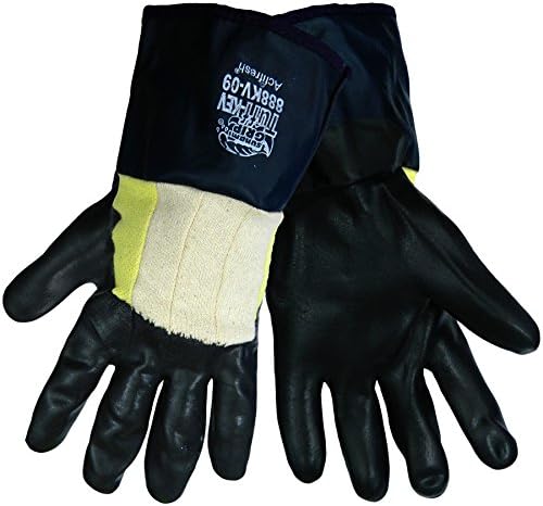 Global Glove 888KV Tsunami Grip Tuff-Kev 3 Part Woven Kevlar on 5 Piece Liner Glove, Cut Resistant, Extra Large (Case of 72)