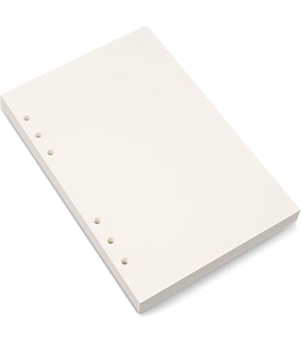 Carta A Righe A5 Per Agenda Filofax - 160 Pagine Beige, 6 Fori, Ideale Per Appunti
