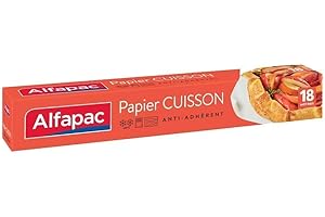 ALFAPAC - Papier cuisson 18M - Anti-adhérent - Démoulage facile - Fabriqué en France