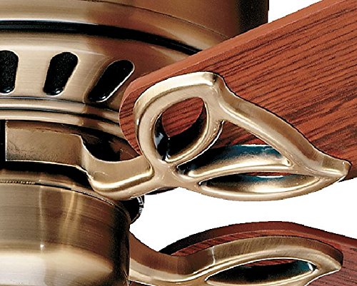 Hunter Deckenventilator Bayport Wendeflügel, 1 Stück, 107 cm, messing antik / eiche / rosenholz, 24174 - 4