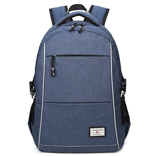 Travistar Oxford Herren Rucksack Jungen Schulrucksack Teenage Laptop Rucksack mit USB Ladeport fit 15 Zoll Laptop