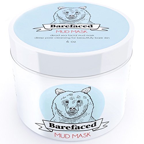 Barefaced Skincare Dead Sea Facial Mud Mask - Anti Ageing Blackhead & Acne Treatment For All Skin Types - Naturally Experience The Best Skin Possible - 6oz