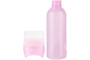 Applicatore di bottiglia di pettine,Bottiglia di applicatore pettine - Flacone applicatore per tintura per capelli, applicatore di olio per capelli con scala graduata per l'uso in Maciun