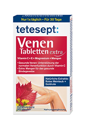 Tetesept Venen Tabletten extra 30er, 1er Pack (1 x 30 Stück)