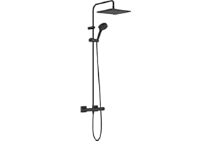 hansgrohe Vernis Shape System prysznicowy z termostatem 240, 1 typ oszczędzania wody, czarny matowy, 26429670