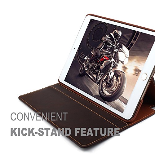 Mulbess Ledertasche im Ständer Flip Case für Apple iPad mini 1 / 2 / 3 7.9 Zoll Tasche Hülle Leder Etui,Kaffee Braun - 2
