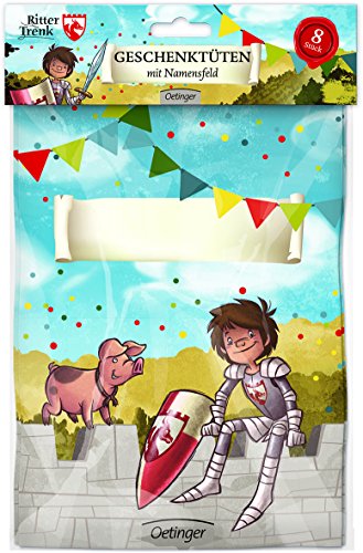 8 Partytüten * RITTER TRENK * für Party und Kindergeburtstag // Geschenktüten Mitgebsel Tüten Geburtstag Party Fete Set Mottoparty Der kleine Tausendschlag Thekla