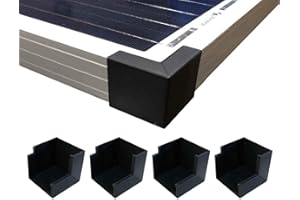 LOWENERGIE Set di 4 protezioni angolari in plastica per pannelli solari, 30 mm, 100 W e 150 W