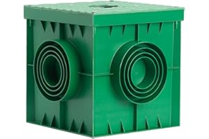 Belfer 42/POZ Pozzetto in PVC con Piastra in Metallo Preforata Fissaggio Universale per Tutte le Fontane Belfer