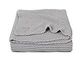 Jollein 516-511-65088 Baby Strickdecke Heavy Knit hellgrau 75x100 cm