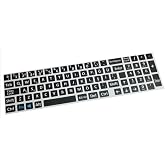 PCBİL B&uuml;y&uuml;k Puntolu T&uuml;rk&ccedil;e Q Klavye Sticker, Siyah | Laptop ve PC Uyumlu, Kolay Uygulama, Tam Klavye Seti, Siyah Arka Plan, &Ccedil;