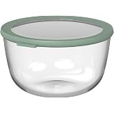 Mepal - Cirqula Round Glass Container - Meal Prep Containers - Heat Resistant Up to 550&deg;C - Oven, Microwave, Freezer and Dish