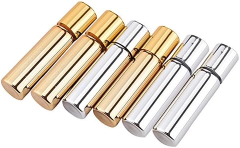 MyLifeUNIT 10ml Glass Roller Bottles, Glass Roll-on Bottles with Stainless Steel Roller Balls (Pack of 6)