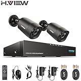 H.View Home Security Systems 4.0MP CCTV Systems Including 4 Channel 5.0MP DVR and 2x 1440P(4.0 MP) 3.6 mm Lens Security Cameras (P2P Technology, 5-in-1 DVR Support 5.0MP Camera, 35M Night Vision )