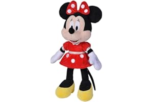 Simba Toys - Peluche Disney Minnie Mouse con Vestido Rojo, Material Suave y Agradable, 100% Original, Apto para Niños y Niñas de Todas Las Edades - 35 cm cm (6315870229)