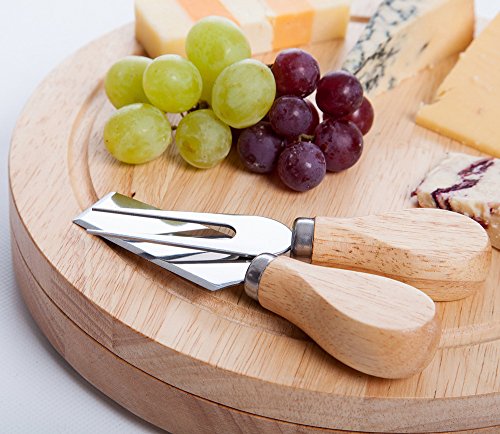 Rund ausziehbares Käsebrett und Messerset - 4