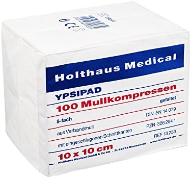 Gauze Swabs 10 x 10 cm Ypsipad Non-Sterile 8-Ply 100 Gauze Swabs