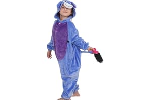 XIVISTO Pyjamas Animal en Flanelle Onesie Enfant Cosplay Déguisement Carnaval Noël Fête Loungewear