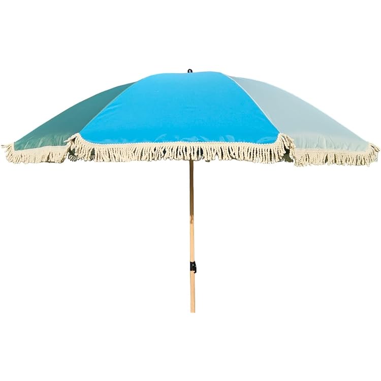 260 Cm Pagoden-Sonnenschirm Mit Fransen – UV-Schutz, Wasserdicht & Stylisch (Boho Design)