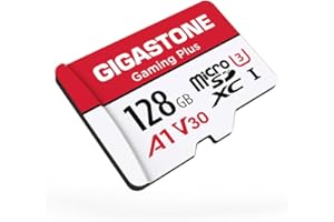 【For Switch 1 Only】 GIGASTONE Tarjeta de Memoria de 128GB con cámara de Serie, Velocidad hasta 100 MB/s. Ideal para Full HD vídeo Gopro Drone Cámara Android, A1 Tarjeta Micro SDXC con Mini Estuche y