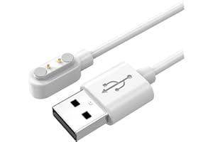 Magnetic Smartwatch Charger 2 Pin for Popglory, Mellbree 2 Pin Smart Watch Charger Cable Compatible with Popglory, Radley, Aswee, Glory, Agptek, Reflex, Lifebee, Fitonme, Yamay, Havafit, Sekonda Etc.