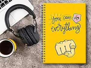 AccuPrints Motivational Notebook Diary Size A5 or 5.8 * 8.3 inches Pages - 200 Ruled For office Personal man boy girl daily planner Wiro Bound Notebook Diary Planner jounal composition Notebook Diarys wiro Doodle 2020