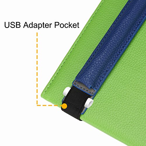 Apple Pencil hülle halter, SOCU Premium-PU Leder Bleistift Taschen Sleeve abnehmbare Beutel-Abdeckung für Apple-Bleistift für iPad Pro 9.7, 12.9 Zoll tiefblau - 6