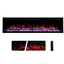 Camino Elettrico Weka Fireplace E50 Da Incasso - 127cm, 750W/1500W, 13 Colori LED, Effetto Fiamma Realistico, Telecomando - Foto 8