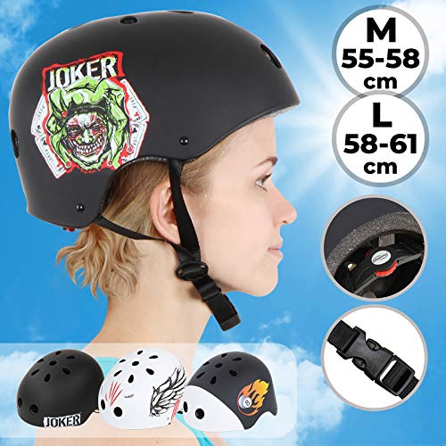 Infantastic Casco da bici per bambini regolabile 58 - 61 cm Joker