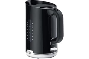 Braun Household Breakfast1 Collection czajnik elektryczny WK1100BK, obracany o 360°, zdejmowany filtr wapienny, 1,7 l, nie zawiera BPA, 2200 W, tworzywo sztuczne, czarny