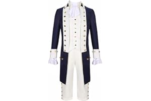 MIAOCOS Opera Alexander Hamilton Men Costume Vintage Tailcoat Formal Uniform Adult Costume Victorian Colonial Frock Mens Coat