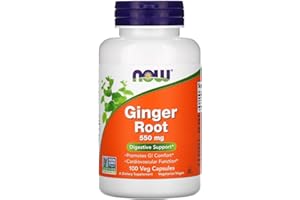 NOWFOODS Now Foods – Ginger Root 550mg | Digestive Health and Anti-Inflammatory Support – 100 Veg Capsules
