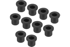 QUARKZMAN 10Pcs Passe Fils en Caoutchouc en Forme de T Diamètre de Montage 10.5mm, ID 7mm, Hauteur 12mm Noir Protection d'Étanchéité Passe-Câbles Flexibles pour Tuyau de Câble