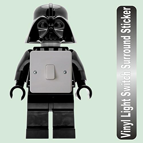 LEGO DARF VADER STAR WARS R2D2 sticker LIGHT SWITCH PLUG SURROUND WALL ART BOY