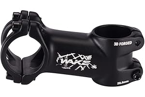 FOMTOR Wake MTB Stem 31.8 10 grados, 60/70/90/110 mm, vástago corto para manillar de bicicleta de montaña, para la mayoría de bicicletas, bicicletas de carretera, MTB, BMX, ciclismo (peso ligero, negro)