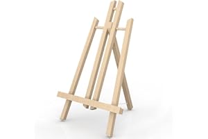 INTIRILIFE Caballete de Mesa de Madera de Haya 23 x 40 cm - Portafotos Plegable Soporte de Fotos Caballete de Tres Patas para Sentarse