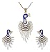 YouBella CZ Designer Peacock Pendant Set / Necklace Set with Chain and Earrings for Girls and Women RS.399.00