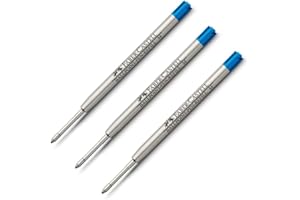 GRAF VON FABER CASTELL Faber-Castell Recambio de bolígrafo mediano - Azul x 3