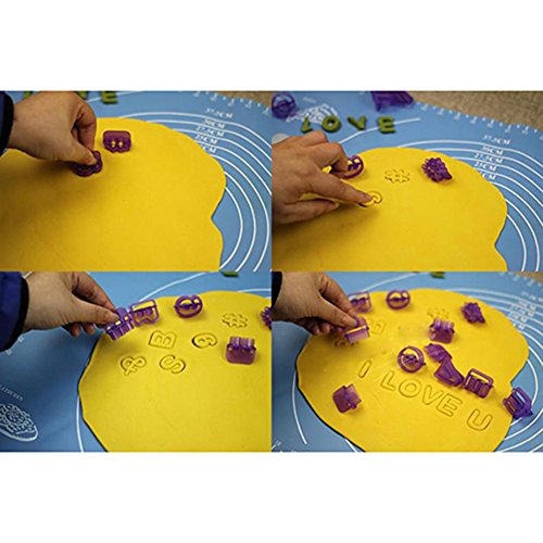 Gemini _ Mall® Fondant Alphabet Ausstecher Ausstechformen für Kuchen dekorieren – 40 pcs – Kuchen, Buchstabe – Zuckerguss Ausschnitt Set zum Dekorieren - 6