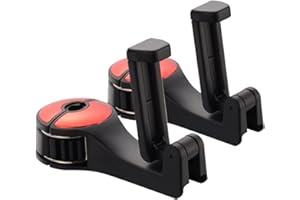 Viilich 2pcs Crochet pour Appuie-tête de Voiture Universels, Crochet de Siège de Voiture Véhicule avec Support de Téléphone, Crochet de Stockage de Voiture Multifonctionnelle(rouge)