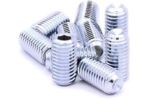 SINGULARITY SUPPLIES M10 (10mm x 20mm) Hex Socket Grub Screw (Cup Point) - Black Steel (Pack of 10)