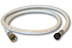 PROWELTEK - Tuyau gaz butane/propane flexible 1.50 m raccords à visser 20/150 et G1/2