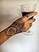 STENCILS TATTOO HENNA Mehndi Tattoo Template 2 pieces for Left and Right Hand - single use S106 - for Henna Glitter and Airbrush Tattoo