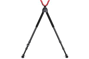 Zeadio svängbart bipod stick stöd med skum med hög densitet, vridbart låsben i vridstil och 360° svängbart icke-marmorerande
