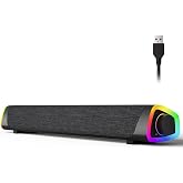 Coofbe RGB Işıklı Vers.5.3 Bluetooth Masa&uuml;st&uuml; Hoparl&ouml;r TV Bilgisayar Soundbar Ses Sistemi Speaker Hoparl&ouml;r