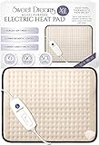 Sweet Dreams Electric XL Heat Pad with 6 Heat Settings - Extra Large (50x38cm) - Luxurious Soft Microfleece - Therapeutic, Soothing Pain Relief Therapy for Back, Neck, Arthritis, Tension & More