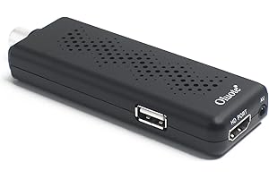 OLUOTE Mini decodificador digital terrestre HD DVB-T2 HEVC con códec H.265 10 bits, HDMI, receptor de TV, salida de audio/vídeo, control remoto universal